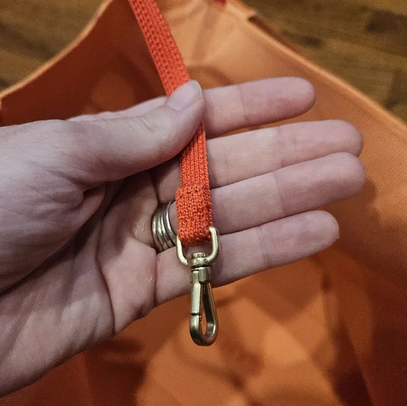 Rothy's The Lightweight Tote Shoulder Bag In Clementine Orange - Picture 9 of 9